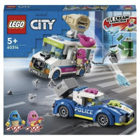 Конструктор LEGO City 60314 “Погоня полиции за грузовиком с мороженым” 317 деталей, 5+