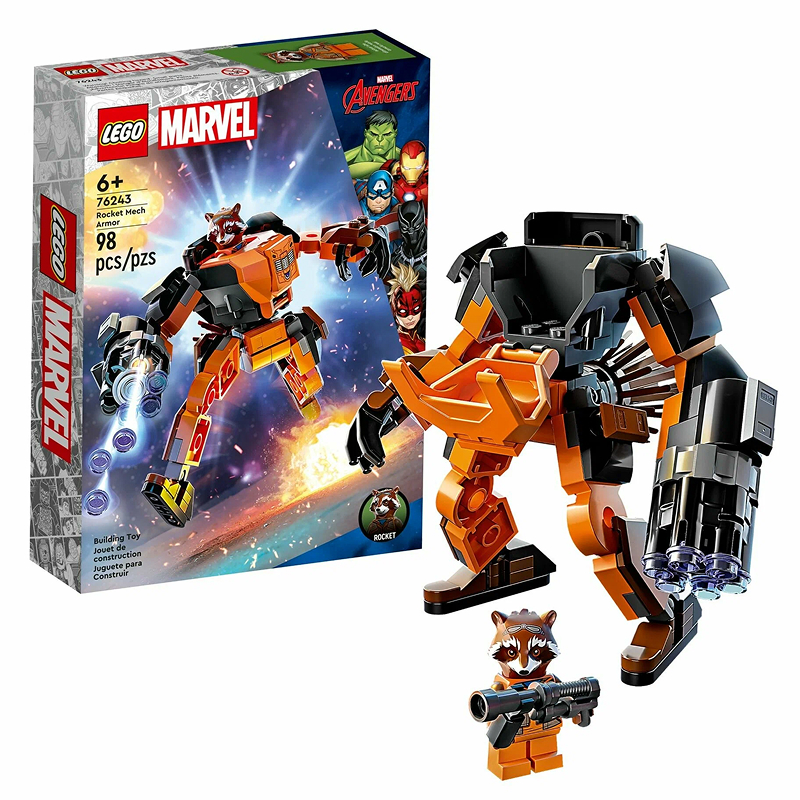Конструктор LEGO Marvel Super Heroes 76243 “Меха: Енот Ракета” 98 деталей, 6+