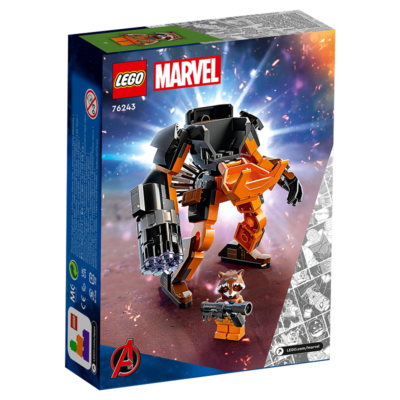 Конструктор LEGO Marvel Super Heroes 76243 “Меха: Енот Ракета” 98 деталей, 6+