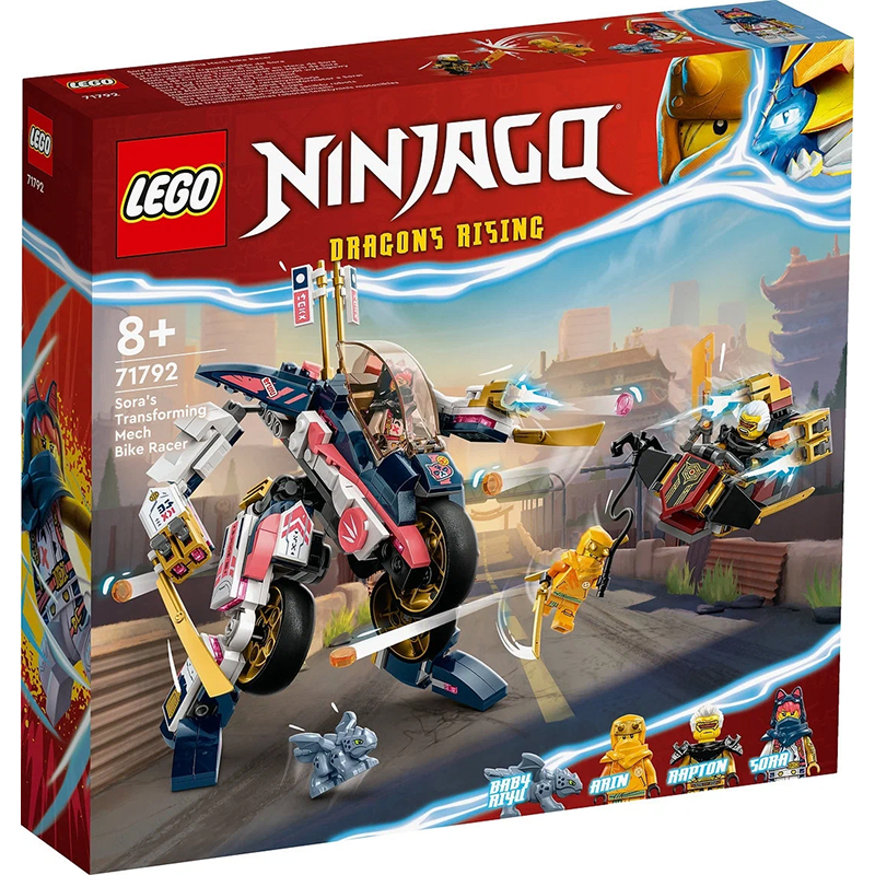 LEGO Ninjago 71792 “Трансформирующийся робот-байк Соры” – 384 деталей, 8+