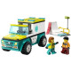 Конструктор LEGO City 60403 “Скорая помощь и сноубордист” 79 деталей, 4+