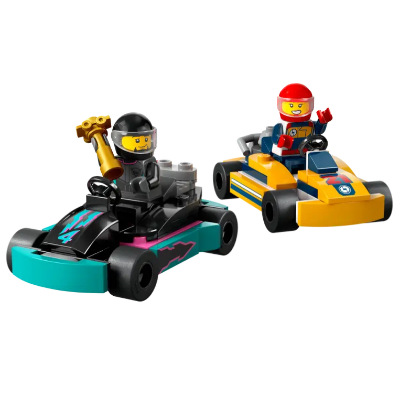 Конструктор LEGO City 60400 “Картинг и Гонщики” 99 деталей, 4+