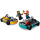 Конструктор LEGO City 60400 “Картинг и Гонщики” 99 деталей, 4+