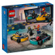 Конструктор LEGO City 60400 “Картинг и Гонщики” 99 деталей, 4+
