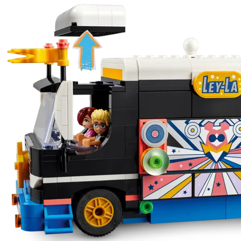 LEGO Friends 42619 – Автобус для гастролей поп-звезды (845 деталей), набор для детей 8+​