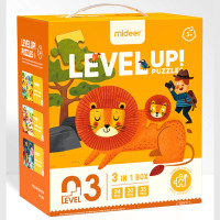 Пазл Mideer Level 3 "Животные: Саванна 24pcs +Ферма 30pcs +Лес 35pcs " 3+ (3 in 1 pack)