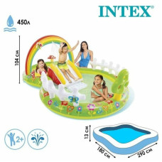 Надувной игровой комплекс Intex 290*180*104см "Мой Сад" с горкой 450л 57154 
