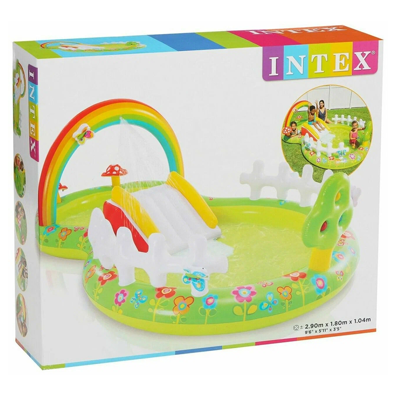 Надувной игровой комплекс Intex 290*180*104см "Мой Сад" с горкой 450л 57154